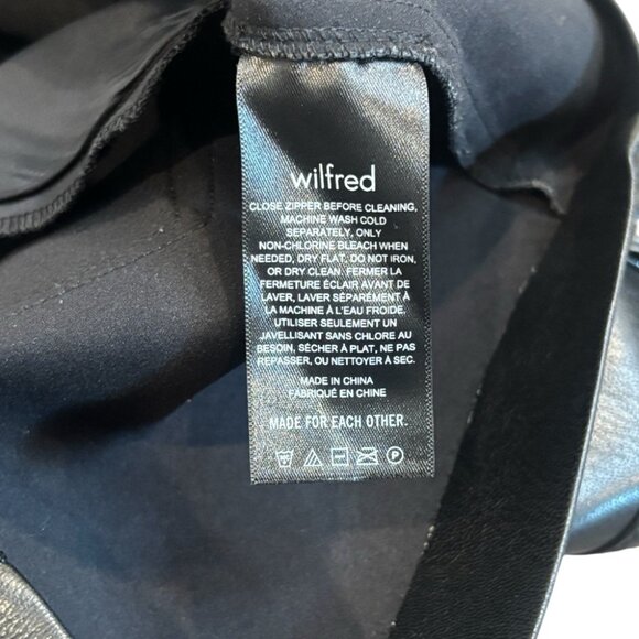 Aritzia Wilfred Dakota Black Vegan Leather Mini Skirt Size 4 - Picture 7 of 8